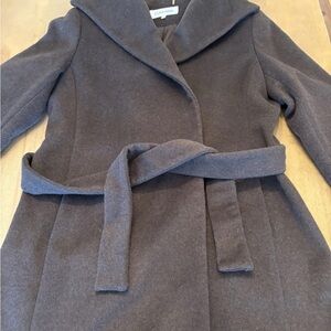 Calvin Klein Charcoal Belted Coat Size 8